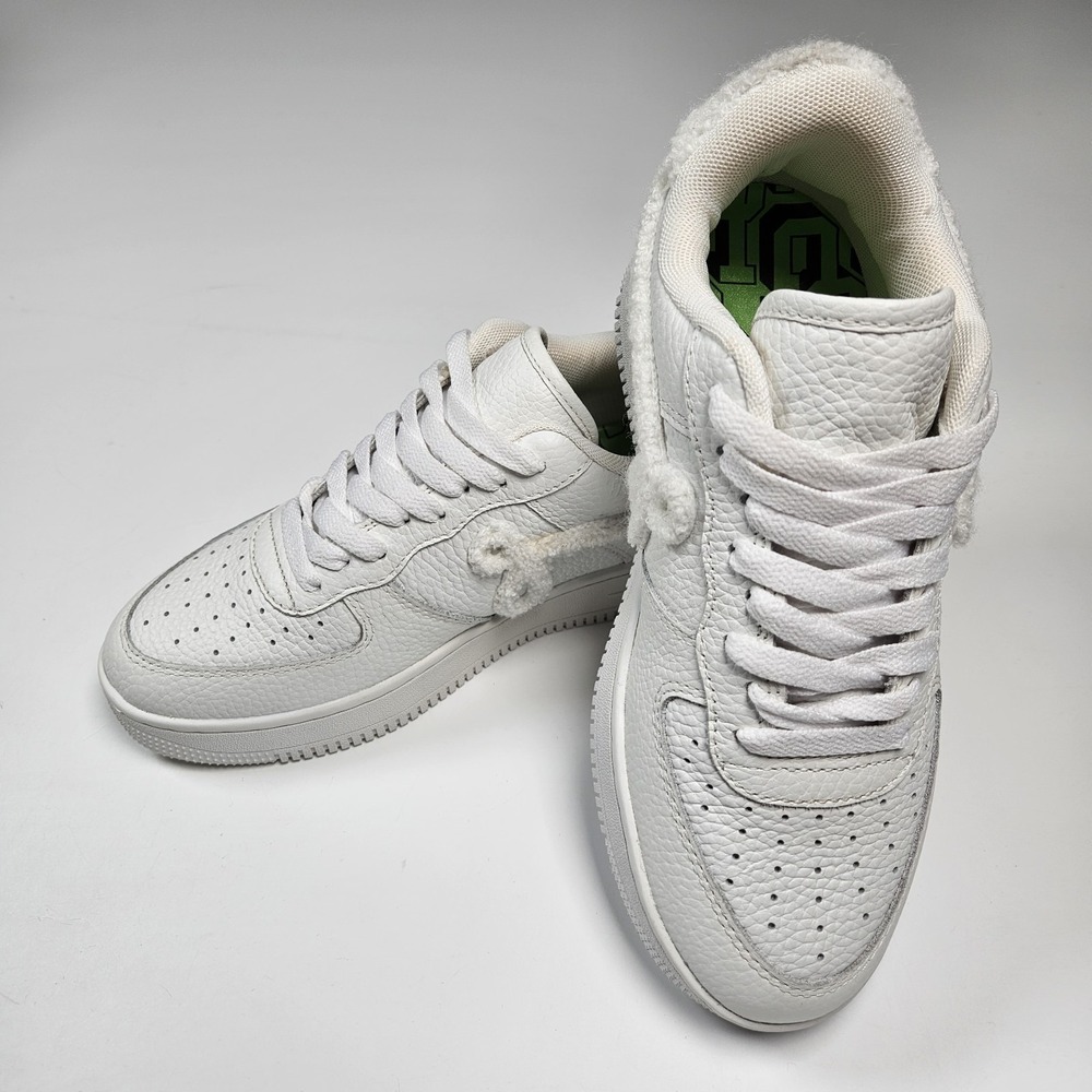 John Geiger GF-01 Sneakers Mens 5 Pebbled Leather Chenille Low Top GF01 Shoes
